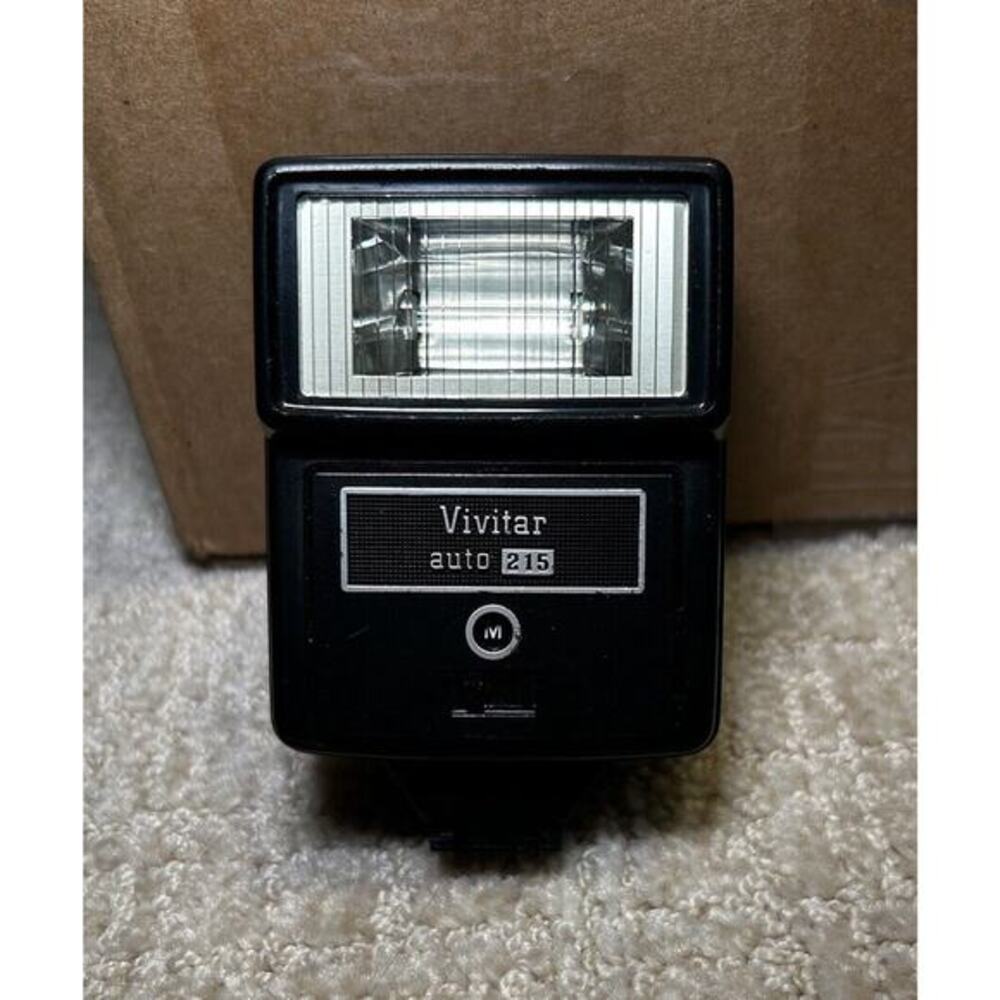 Vintage Vivitar Auto 215 Flash Gun - SLR Camera Photography-‎ Not Tested